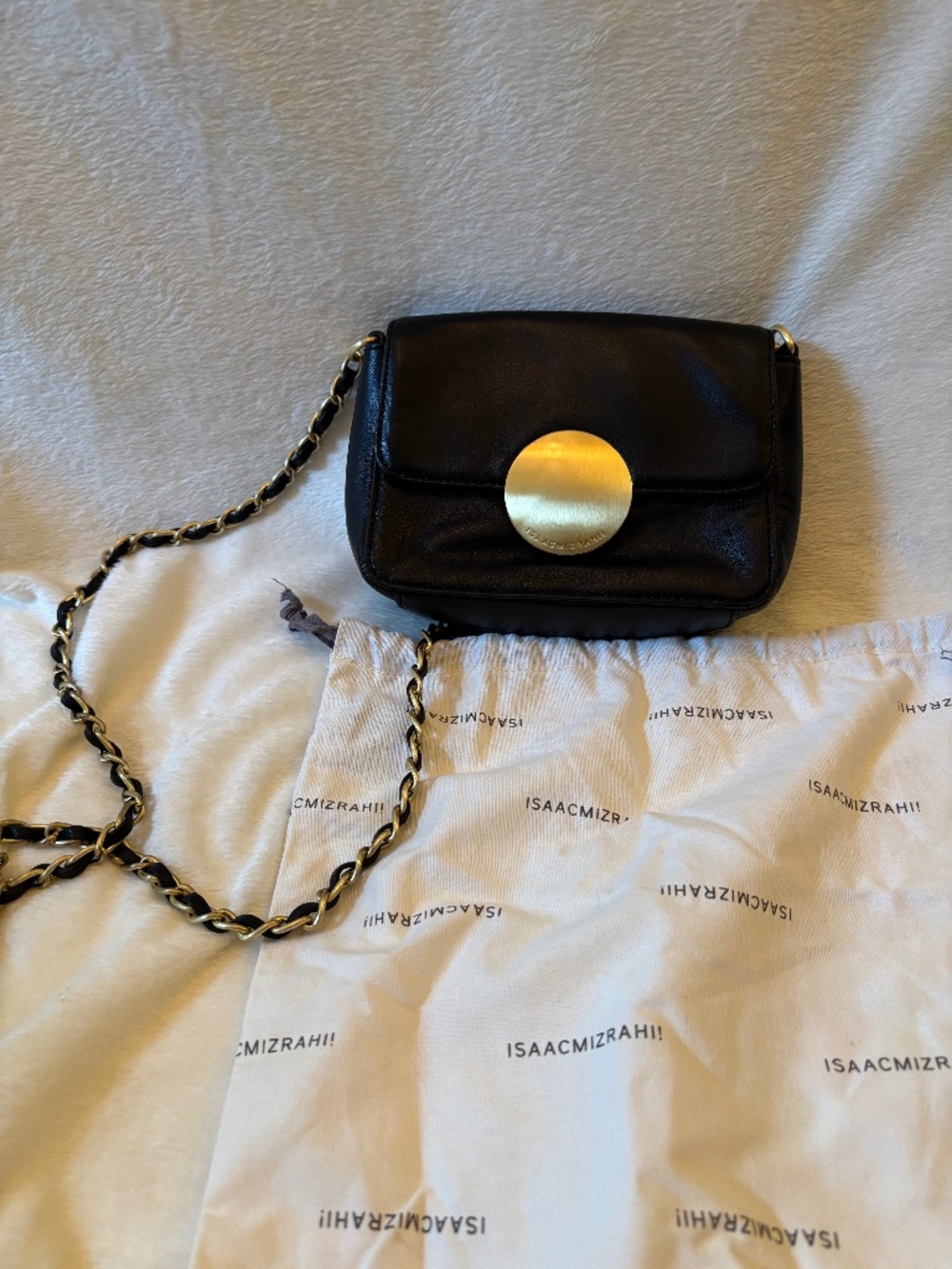 Isaac Mizrahi small black leather purse